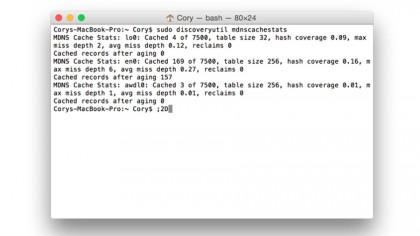 MDNS Cache Stats