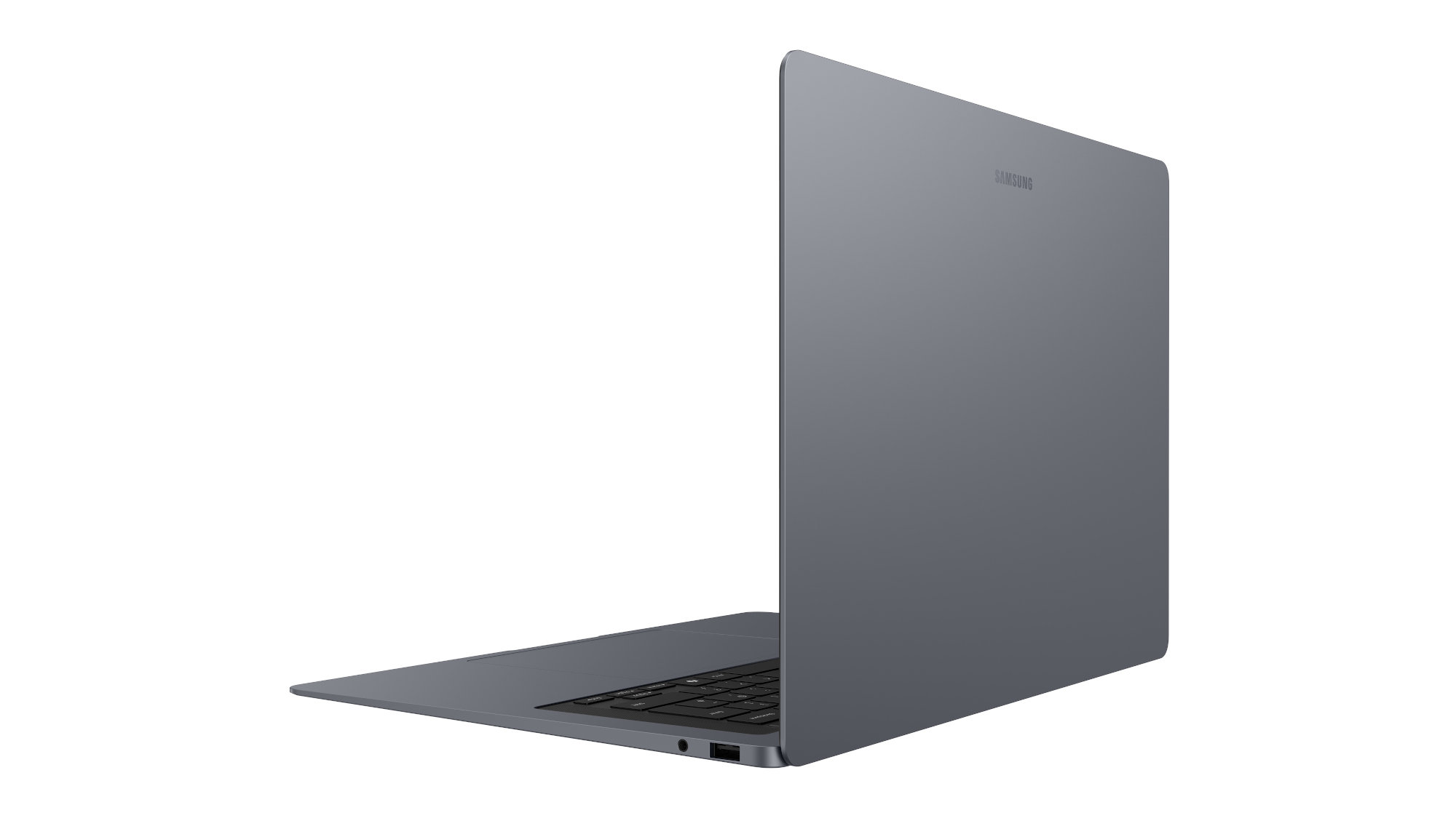 Samsung Galaxy Book6 Pro at an angle showing rear lid