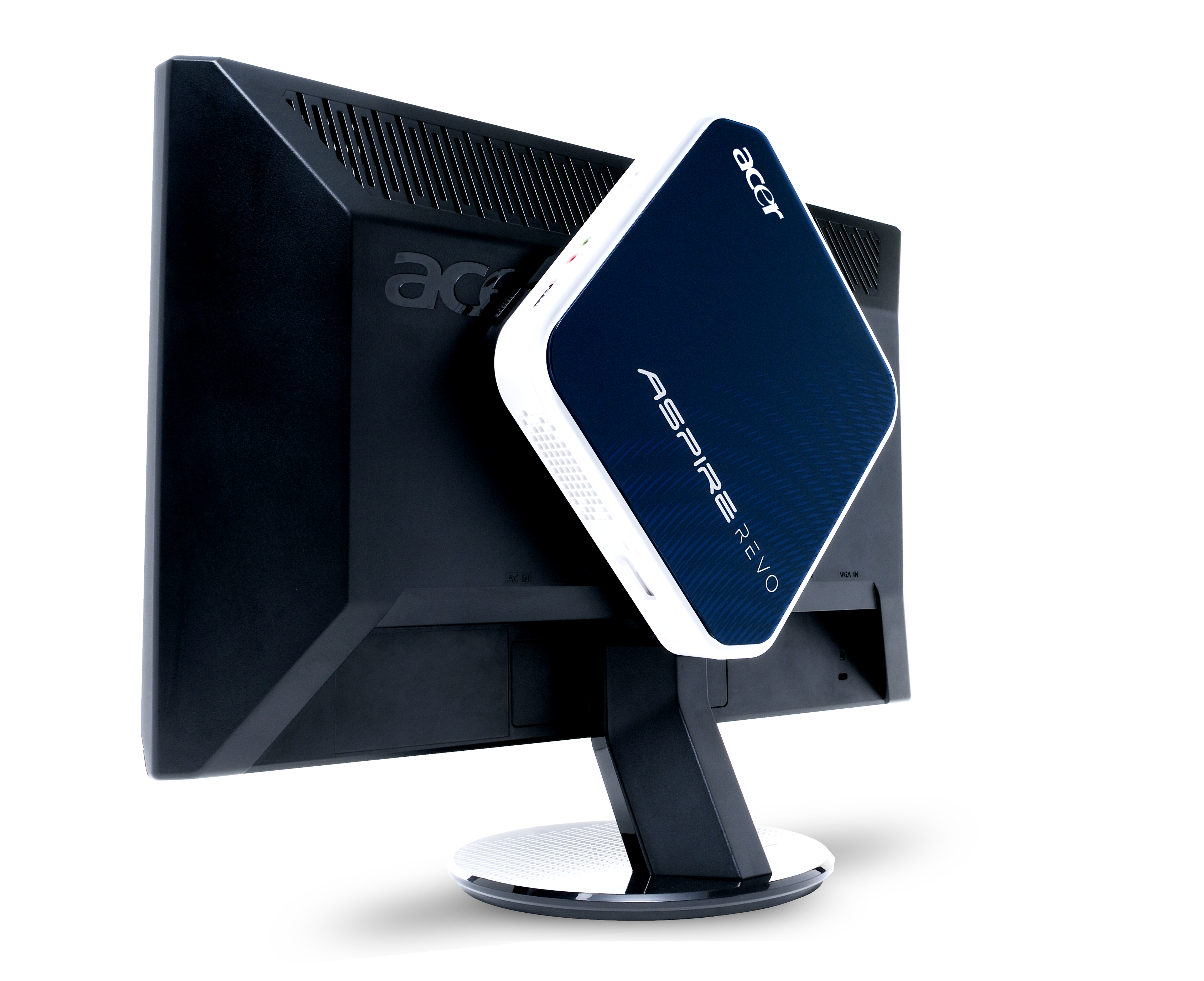 The Acer Aspire Revo - no, we don't know why it's stuck like that either