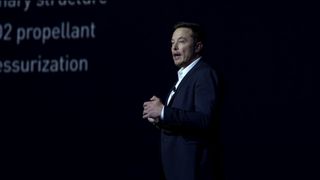 Elon Musk on stage