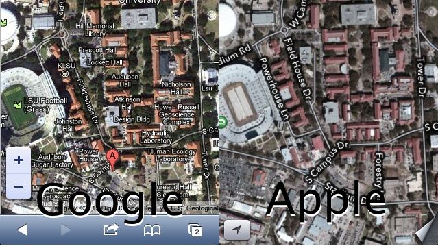 Maps compared
