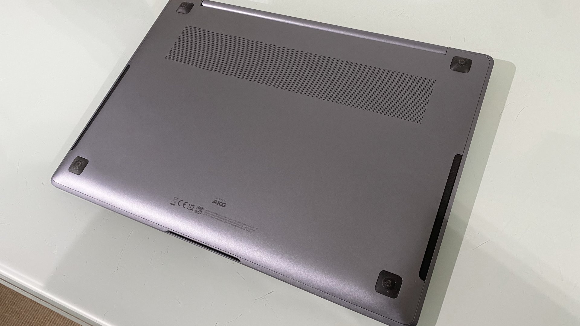 Samsung Galaxy Book4 Pro in use on a desk showing the screen
