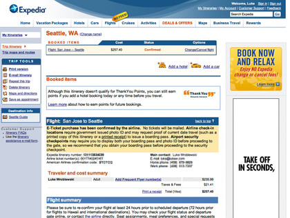 Expedia desktop