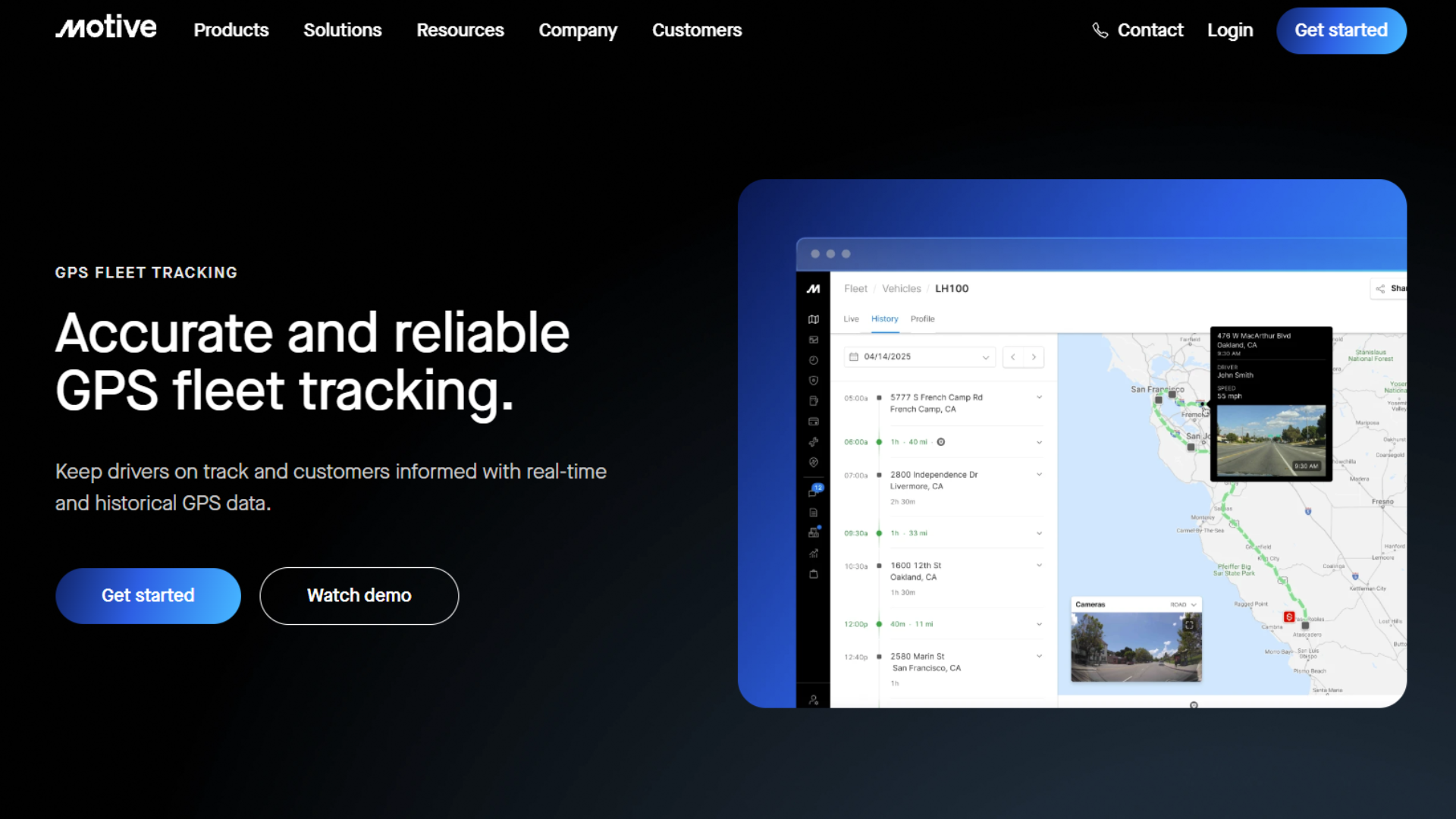 Motive's GPS page on the website