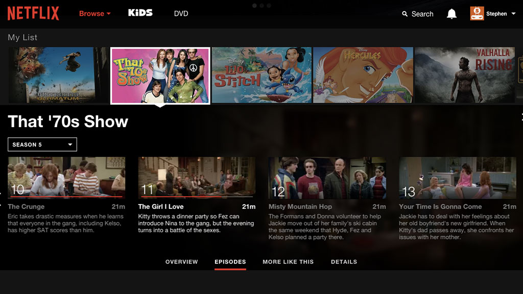 Netflix's new episode view