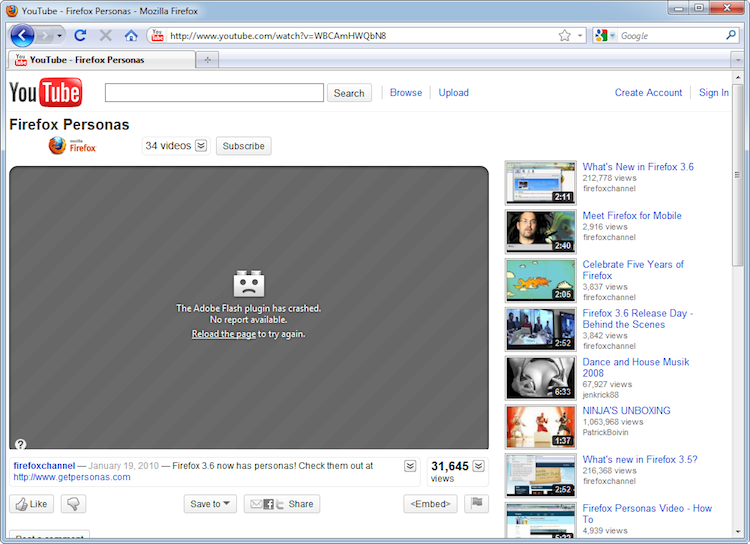 Firefox - better handling of things like Flash and Silverlight