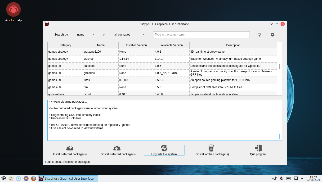 Screenshot of Redcore Linux 2