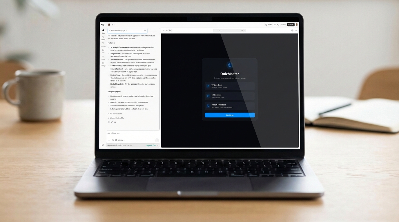 Vercel being used on a laptop