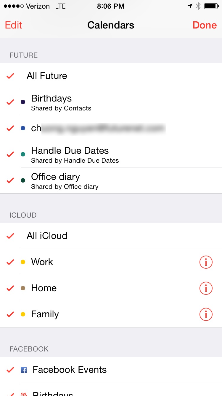Pick which calendars you want displayed in your favorite calendar app.