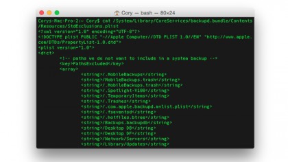 Customize your Time Machine backup
