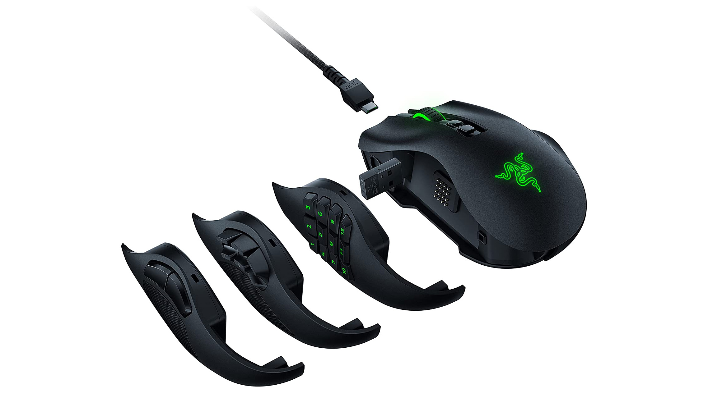 Razer Naga Pro best gaming mouse against a white background