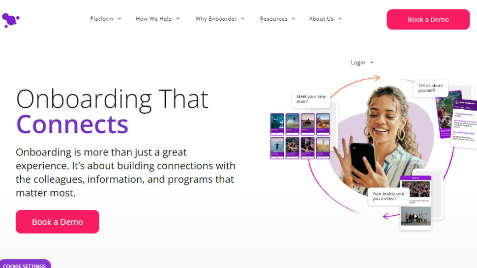 Enboarder website screenshot.