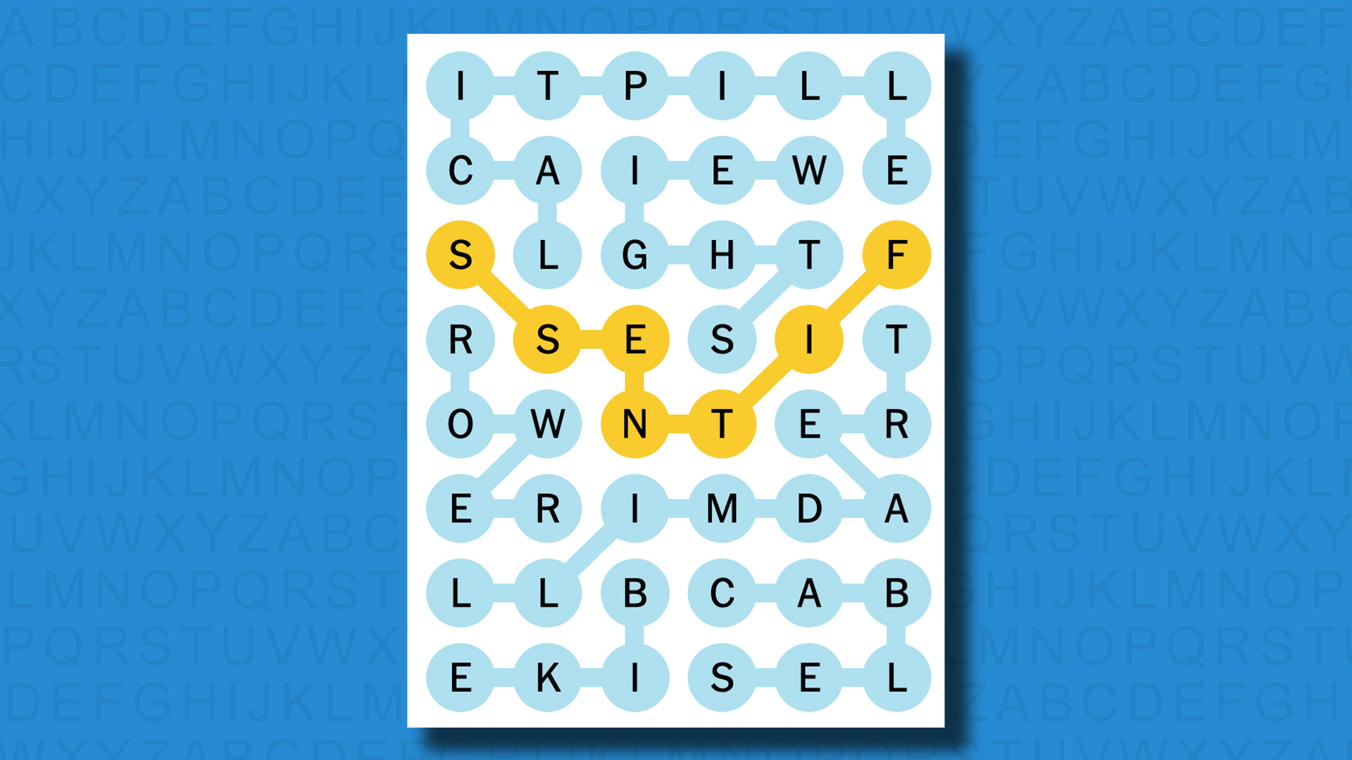 NYT Strands answers for game 87 on a blue background