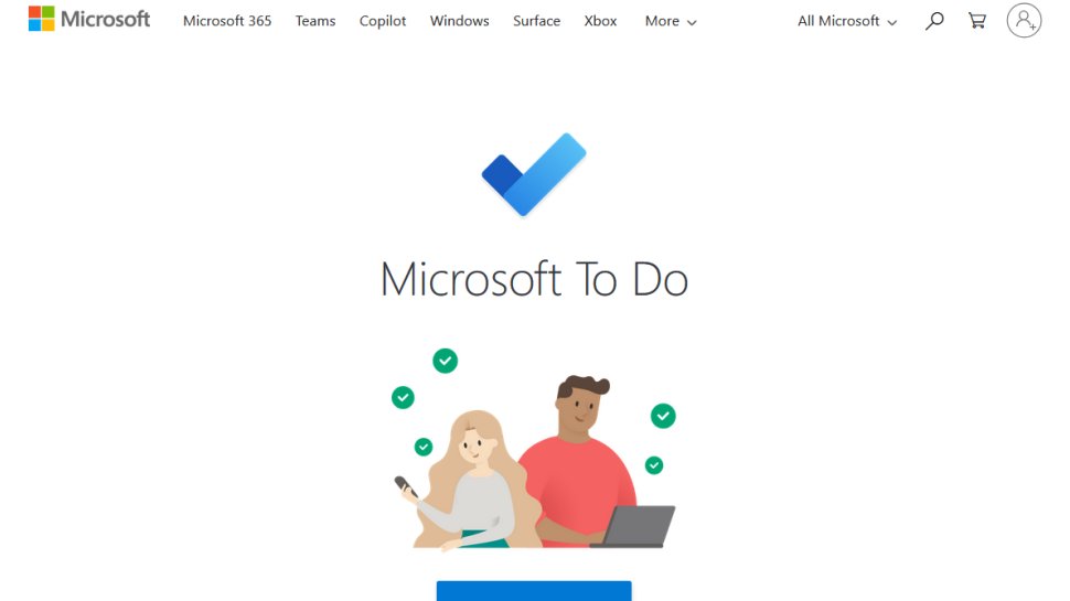 Microsoft To Do website screenshot (January 2026).