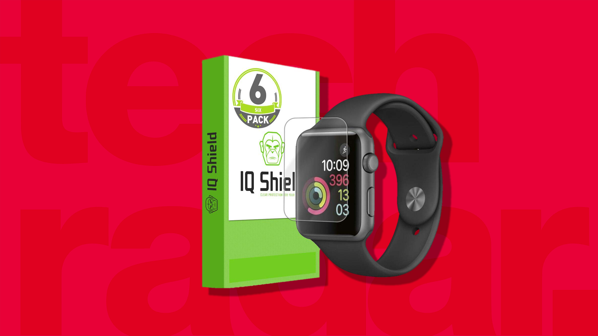 best Apple Watch screen protectors against a Red TechRadar background