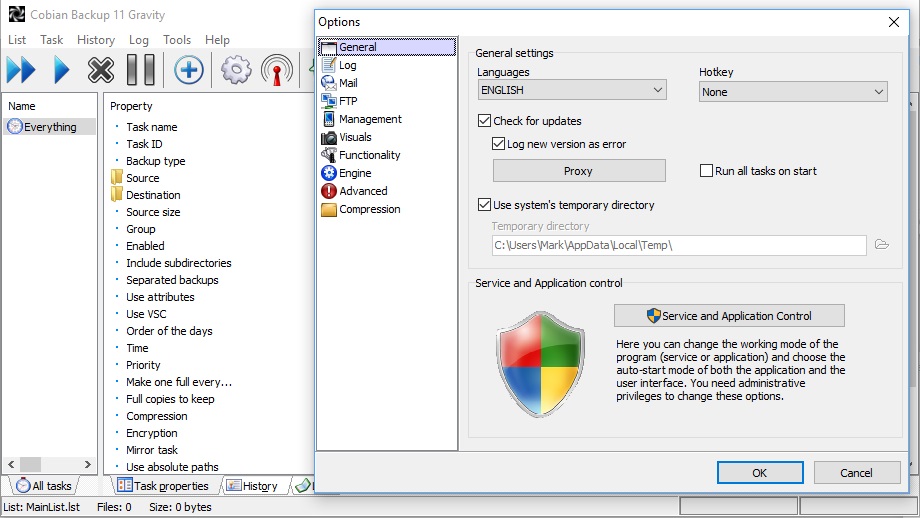 Cobian Backup 11 in use