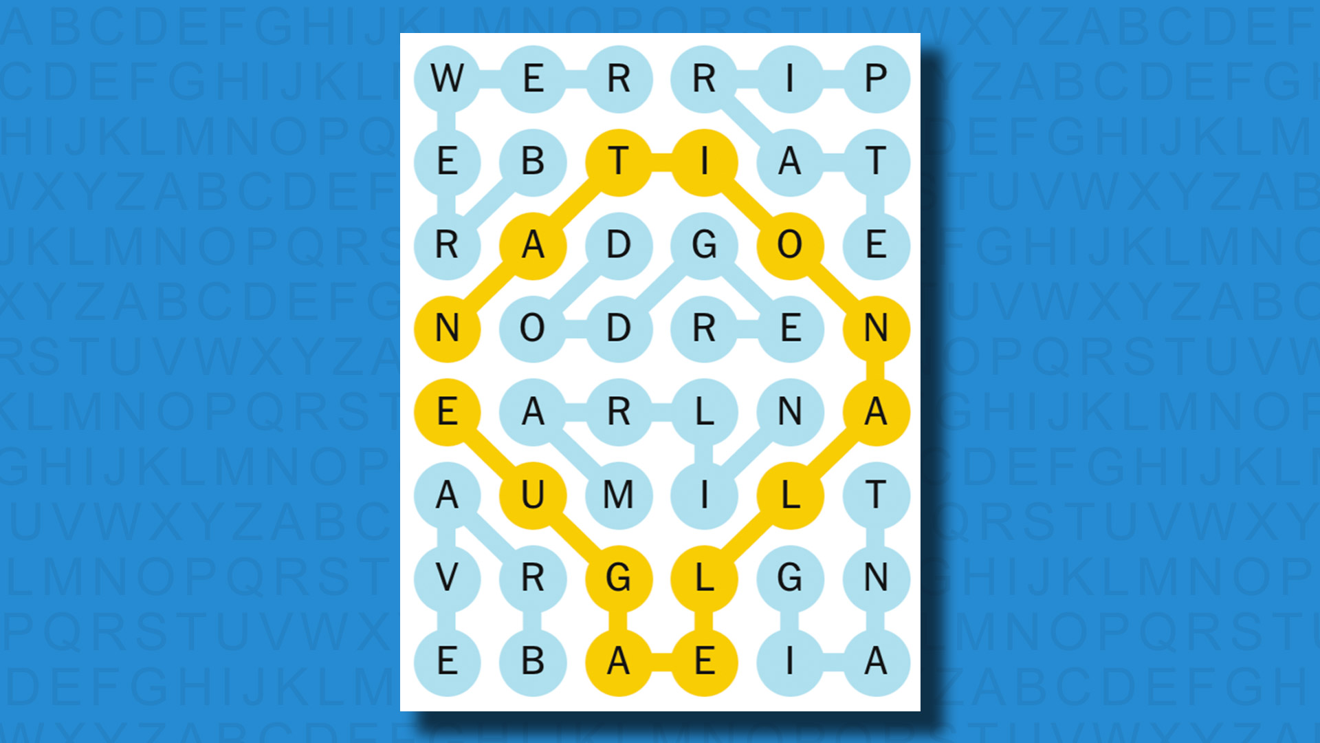 NYT Strands answers for game 389 on a blue background