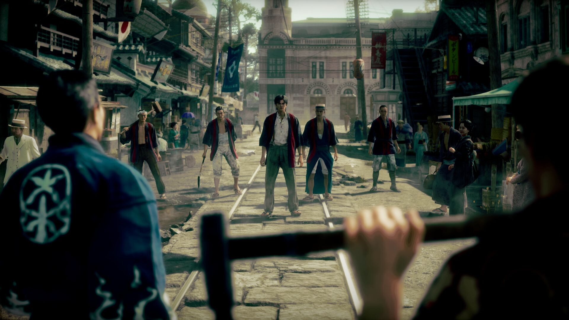 A Stranger Than Heaven promotional image showing a playable character and a handful of enemies.
