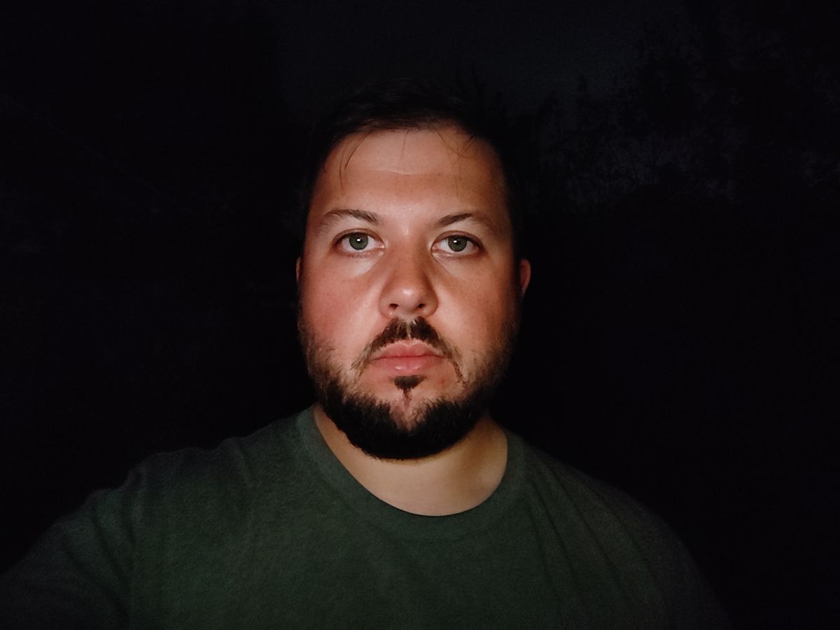 Nothing Phone 1 camera sample extreme low light selfie portrait on flash