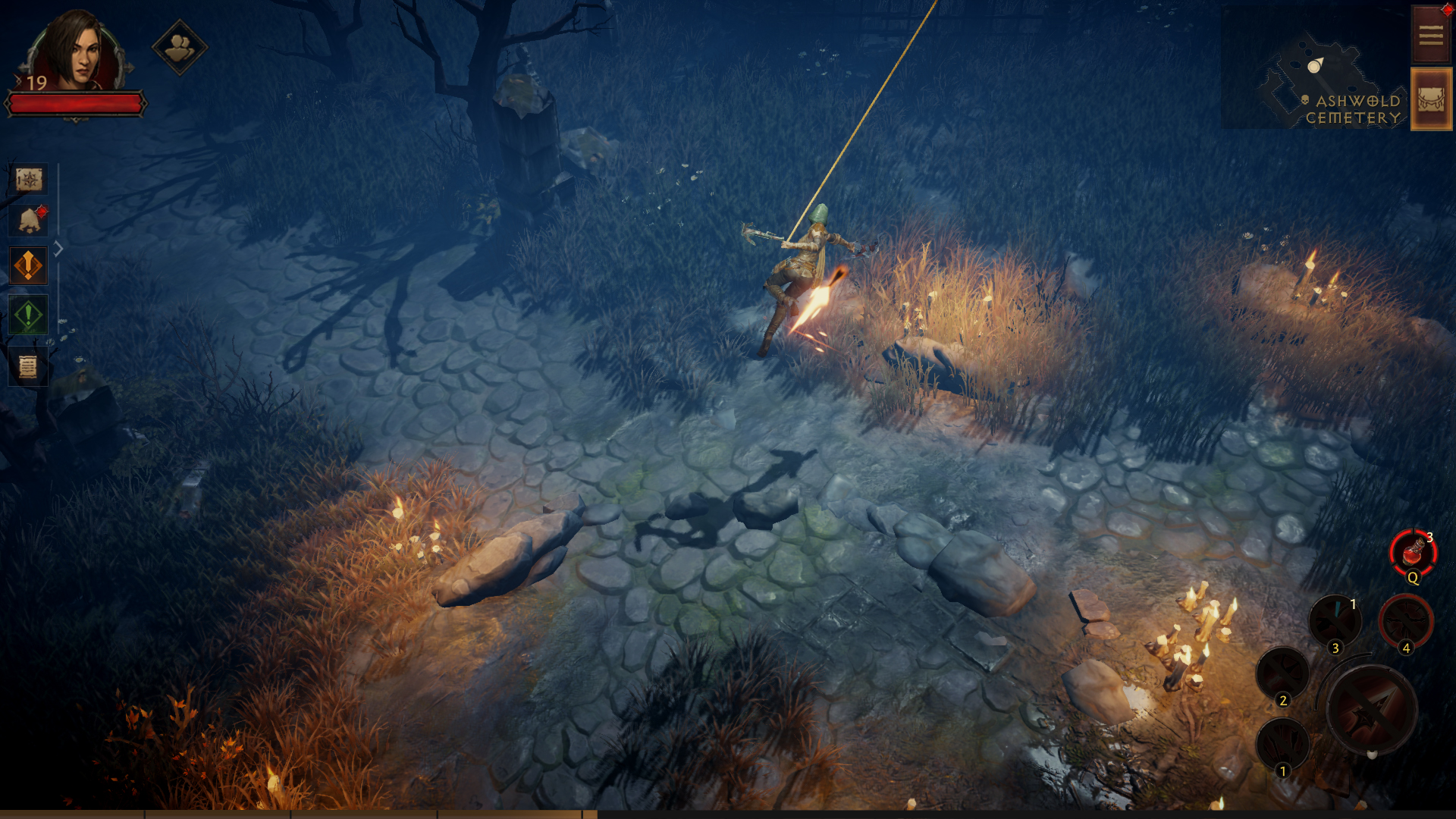 A Diablo Immortal Demon Hunter using daring swing