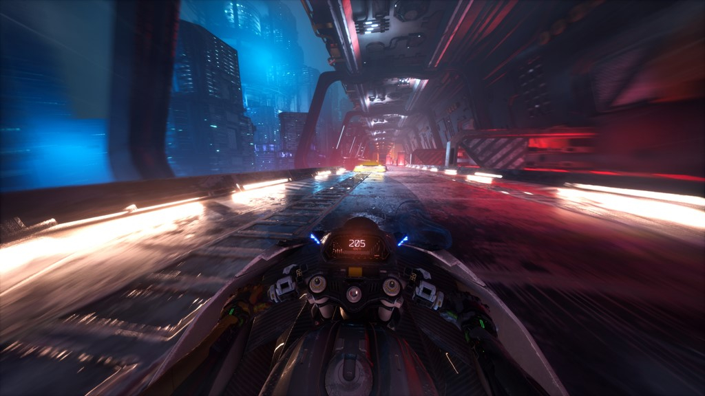 Ghostrunner riding on his bike