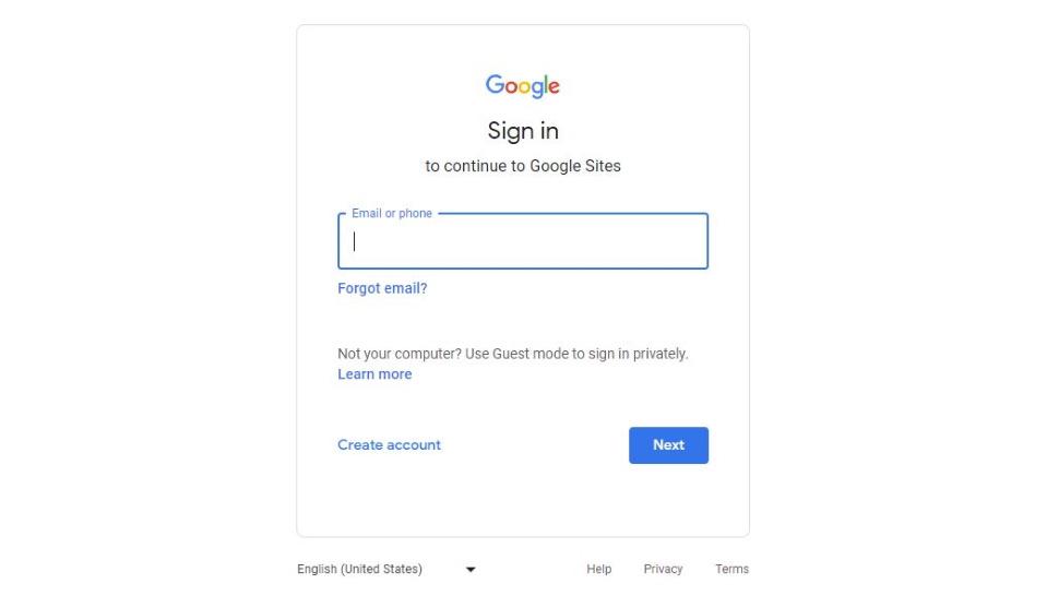 Sign in using gmail