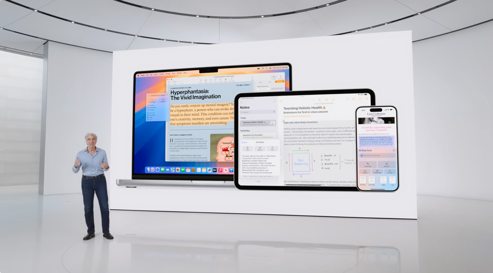 Craig Federighi presents macOS 15 at WWDC 2024