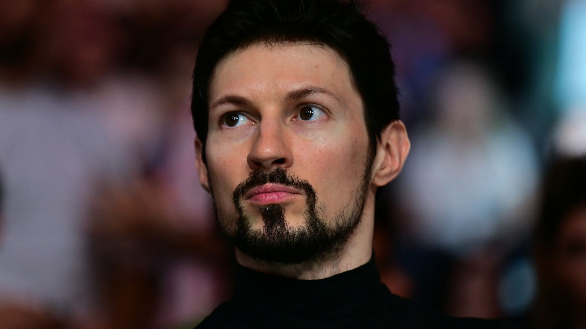 Telegram messaging app CEO and co-founder Pavel Durov at UFC 321 at Etihad Arena in Abu Dhabi on October 25, 2025. 