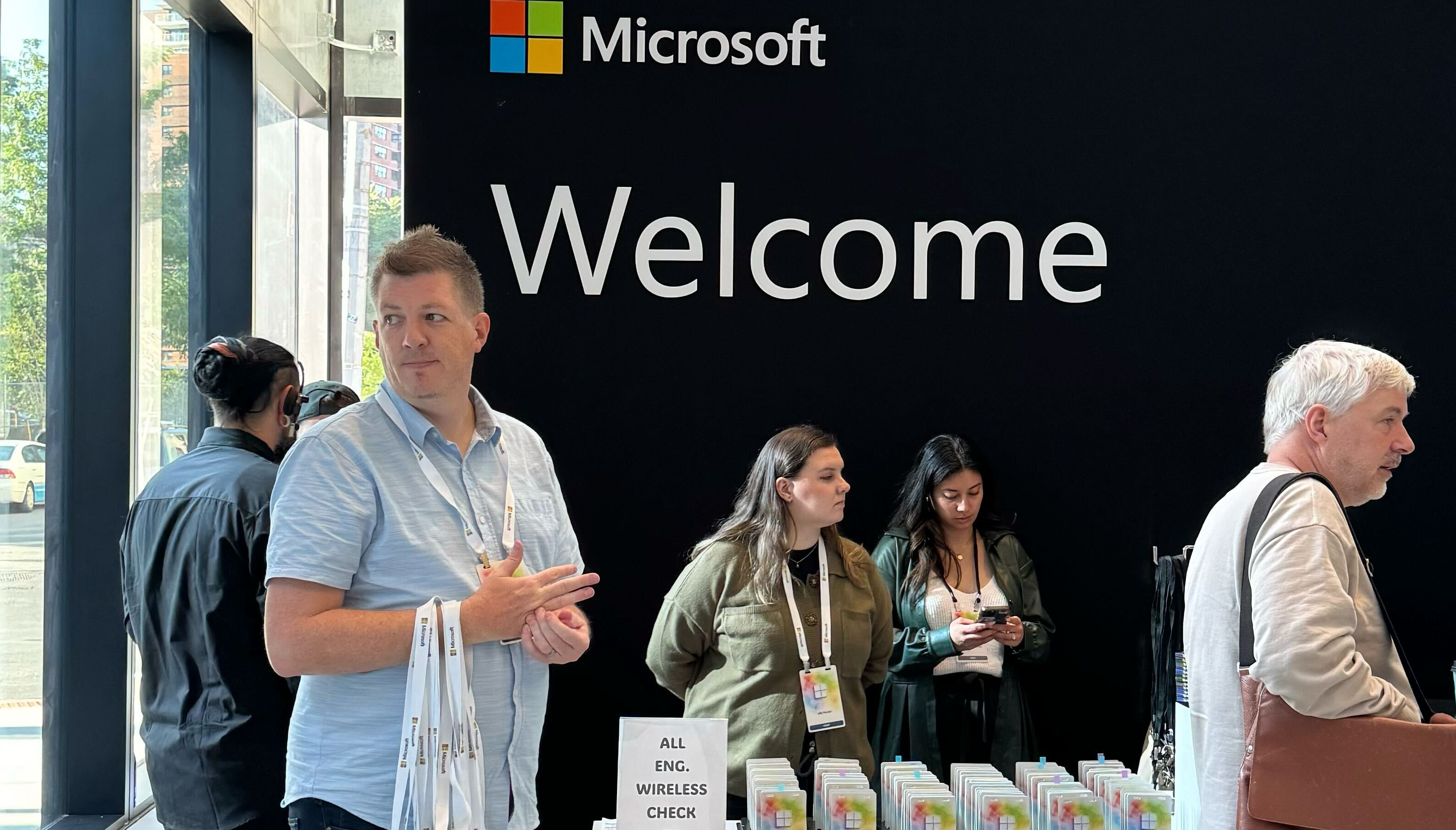 Microsoft stand in New York