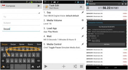 Swype, Tasker, Blockchain
