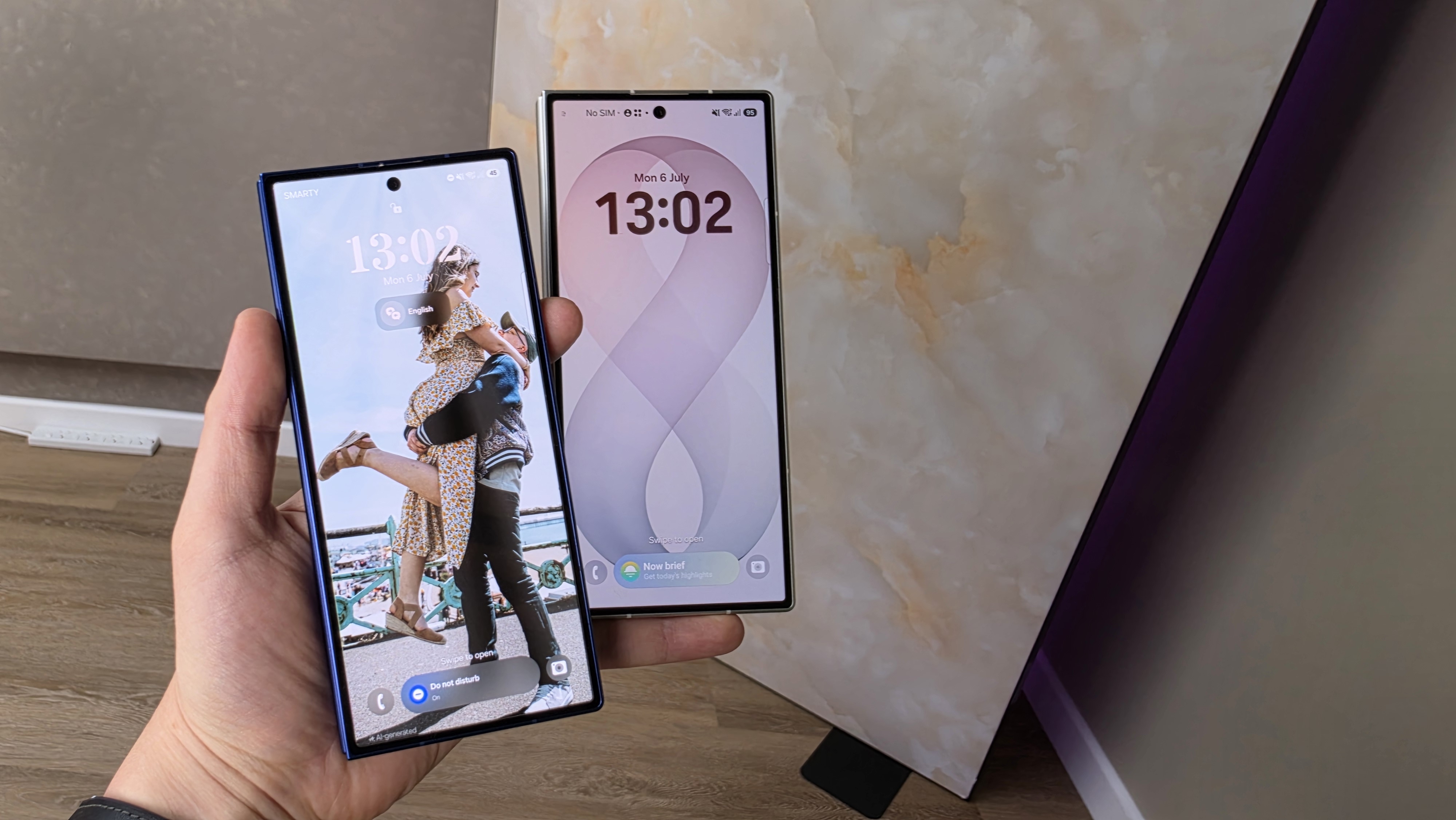The Samsung Galaxy Z Fold 8 Ultra next to the Fold 7