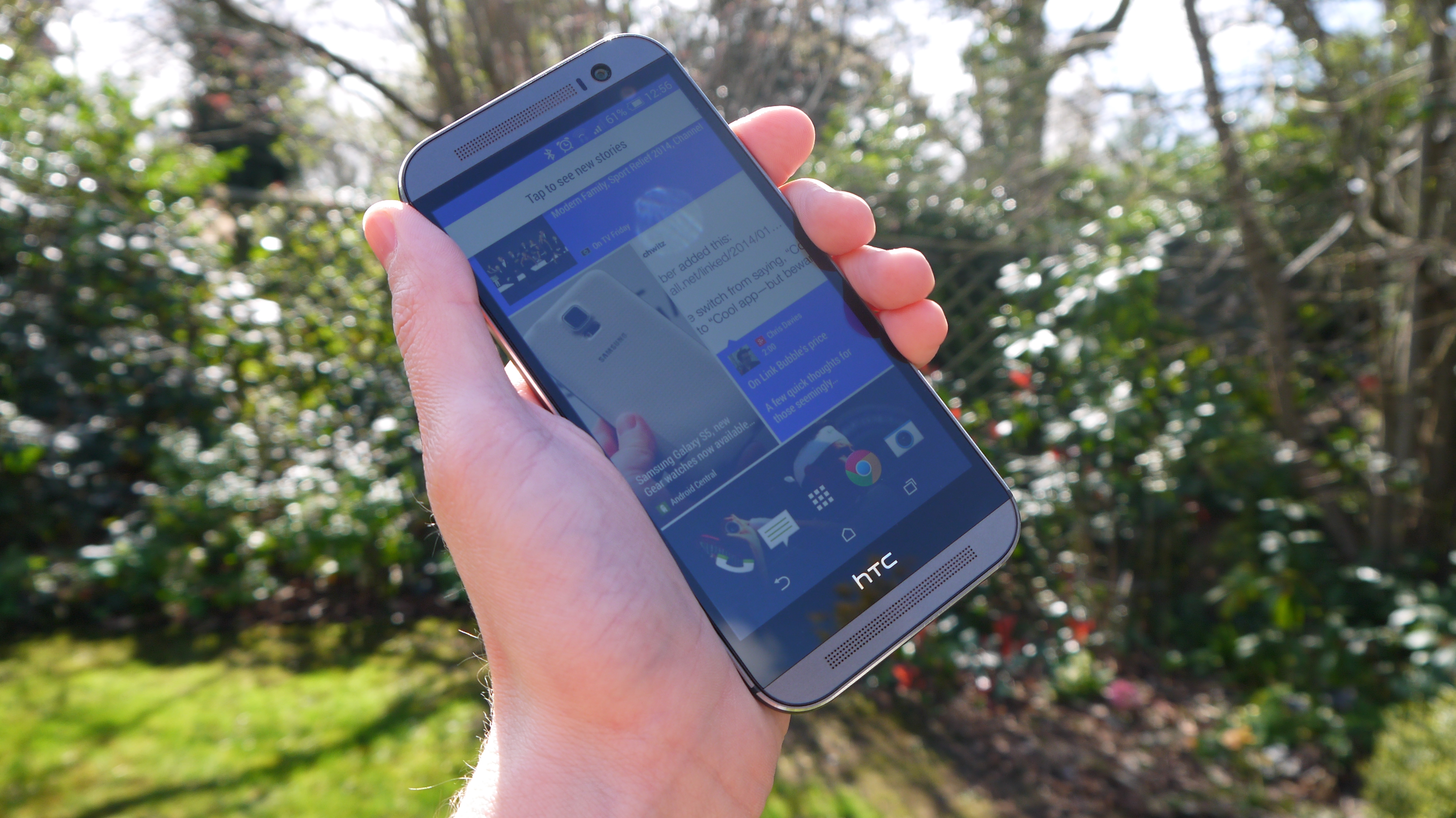 HTC One M8 in hand