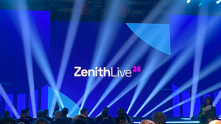 A photo of the keynote stage at Zscaler Zenith Live 2026