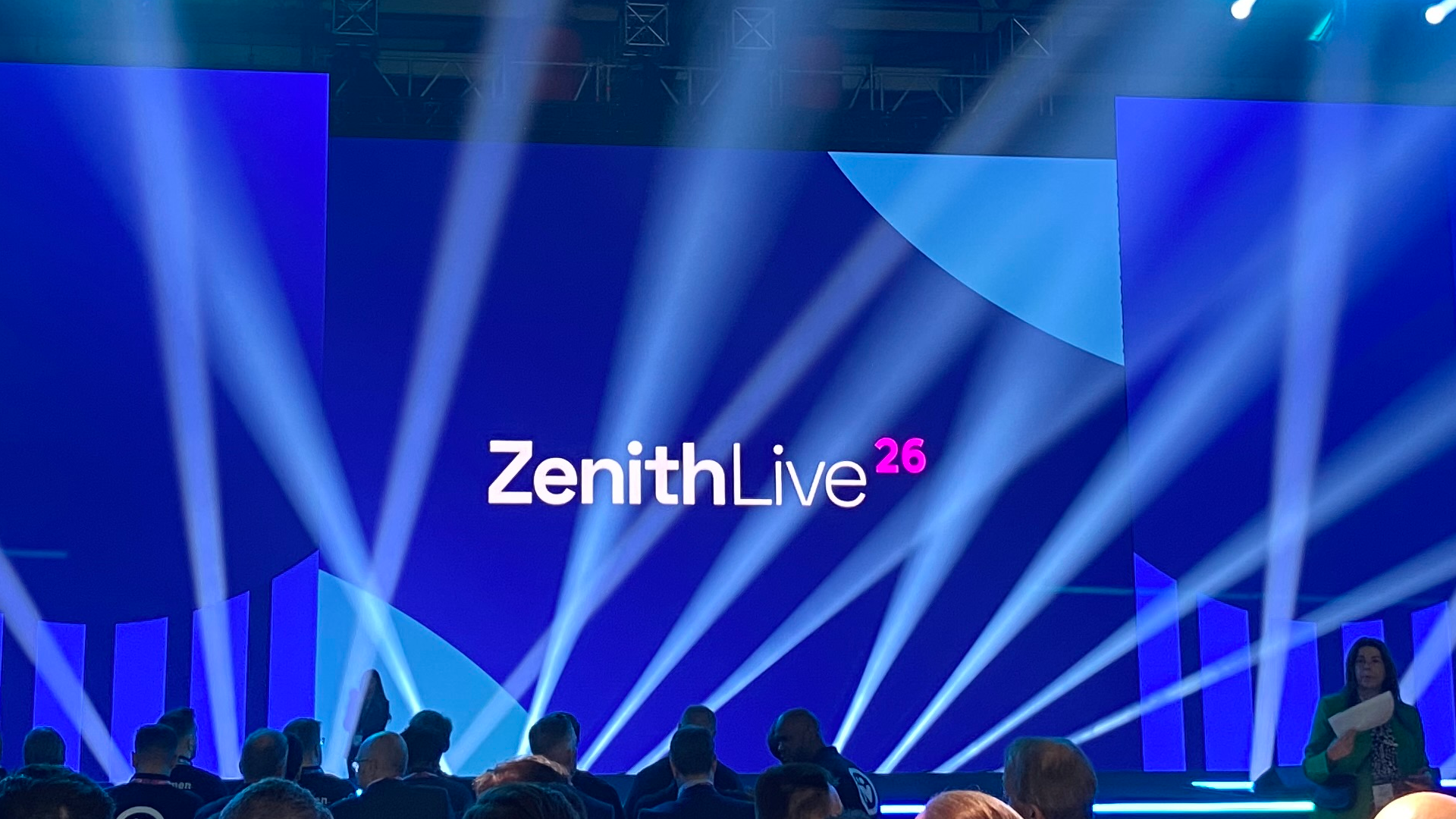A photo of the keynote stage at Zscaler Zenith Live 2026