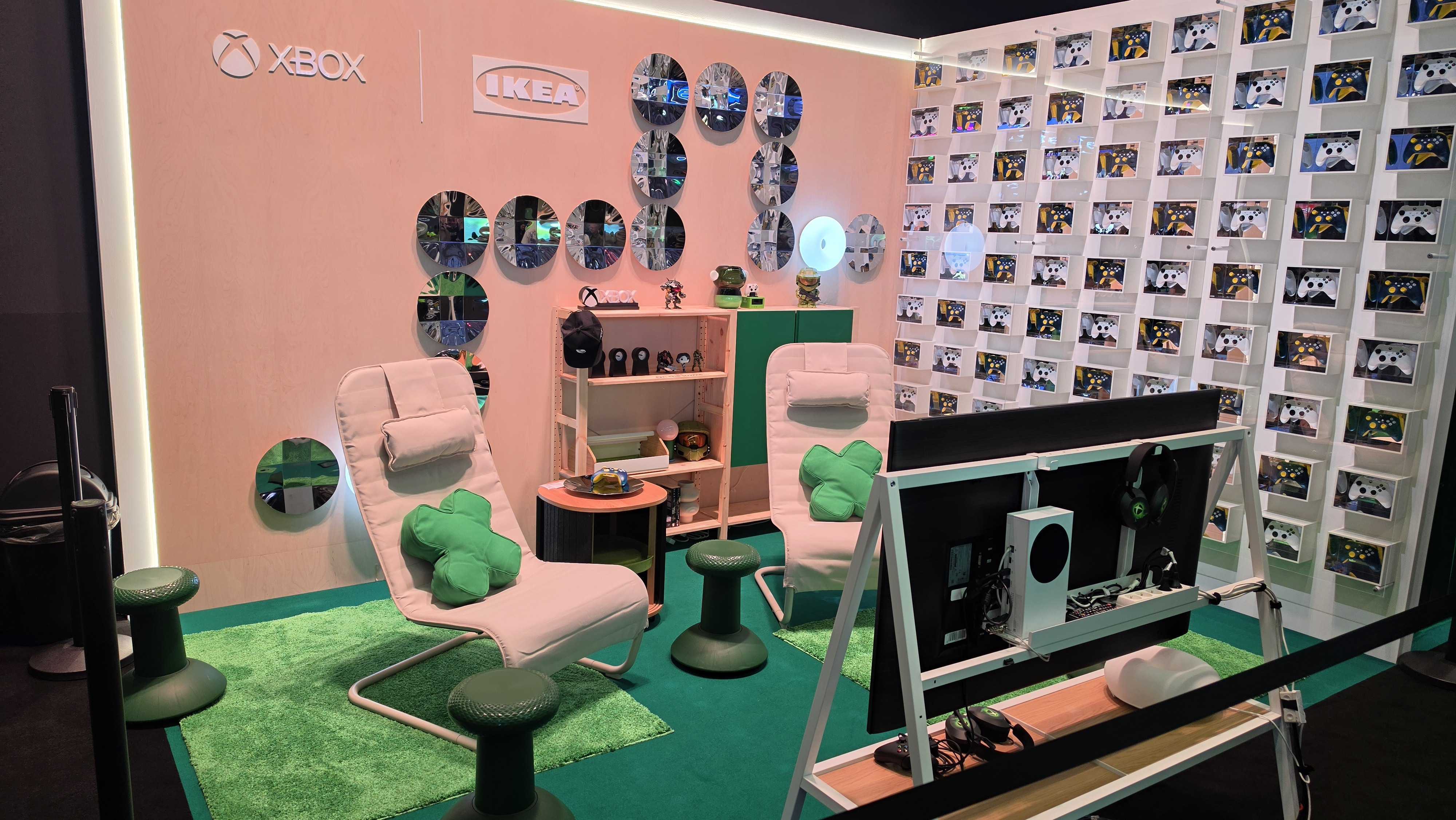 The IKEA x Xbox collection in situe at Gamescom