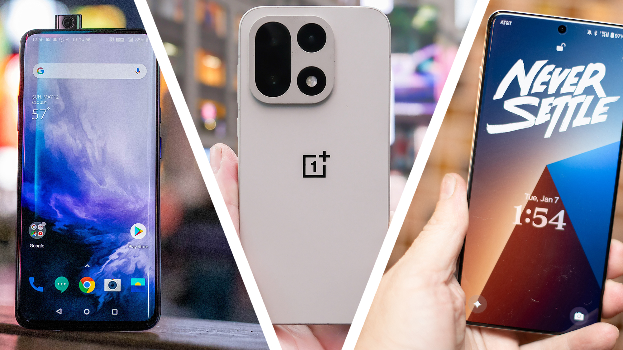 OnePlus phone collage