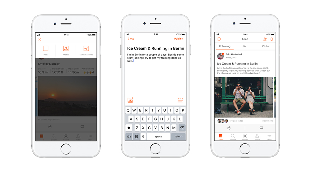 Strava app screenshots