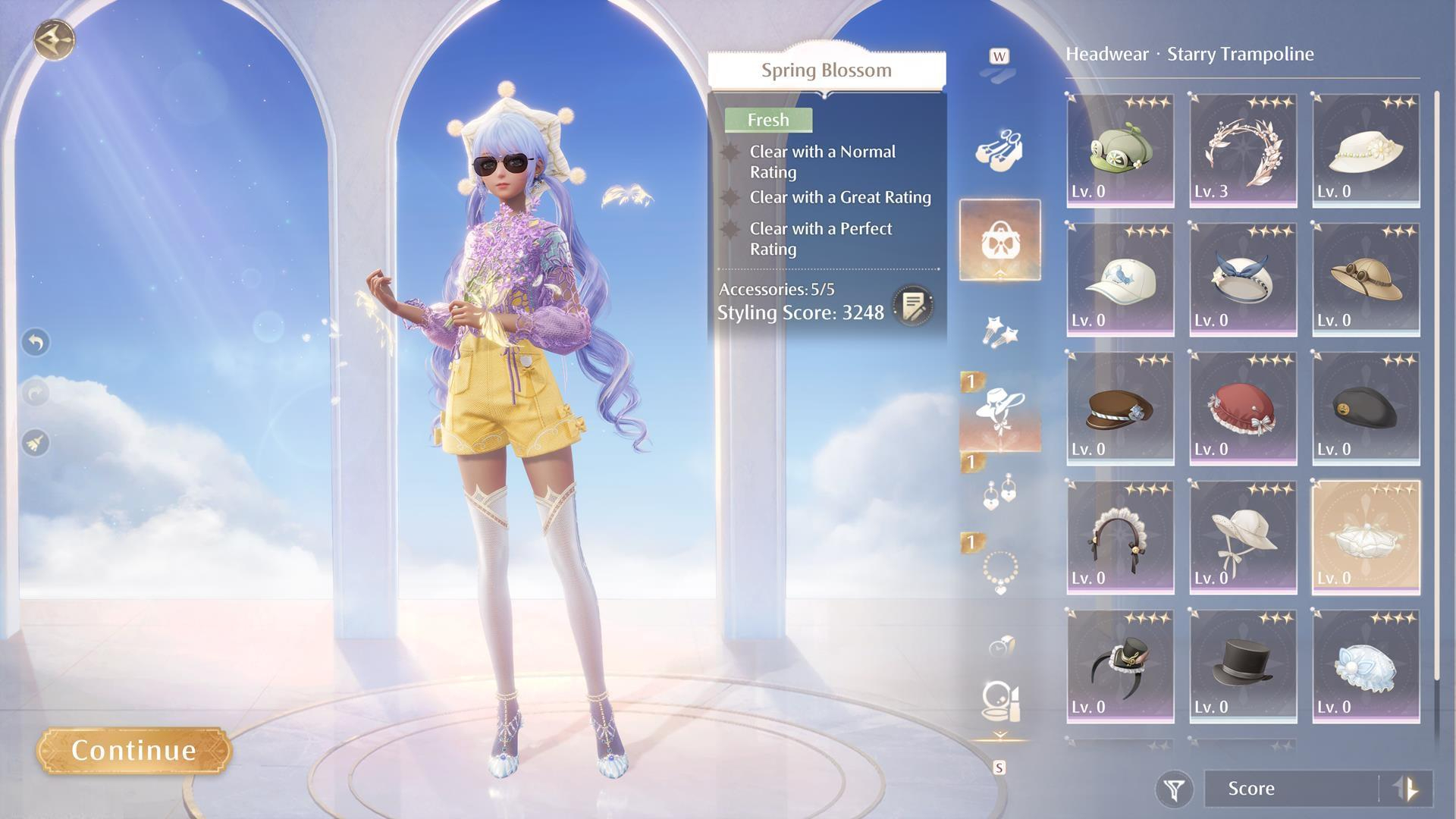 The screenshot shows the player&amp;rsquo;s wardrobe and clothing selection. in Infinity Nikki
