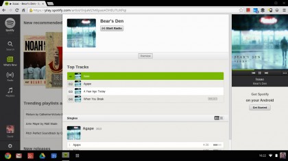 Spotify is the latest big-name app to release a Web-based interface.