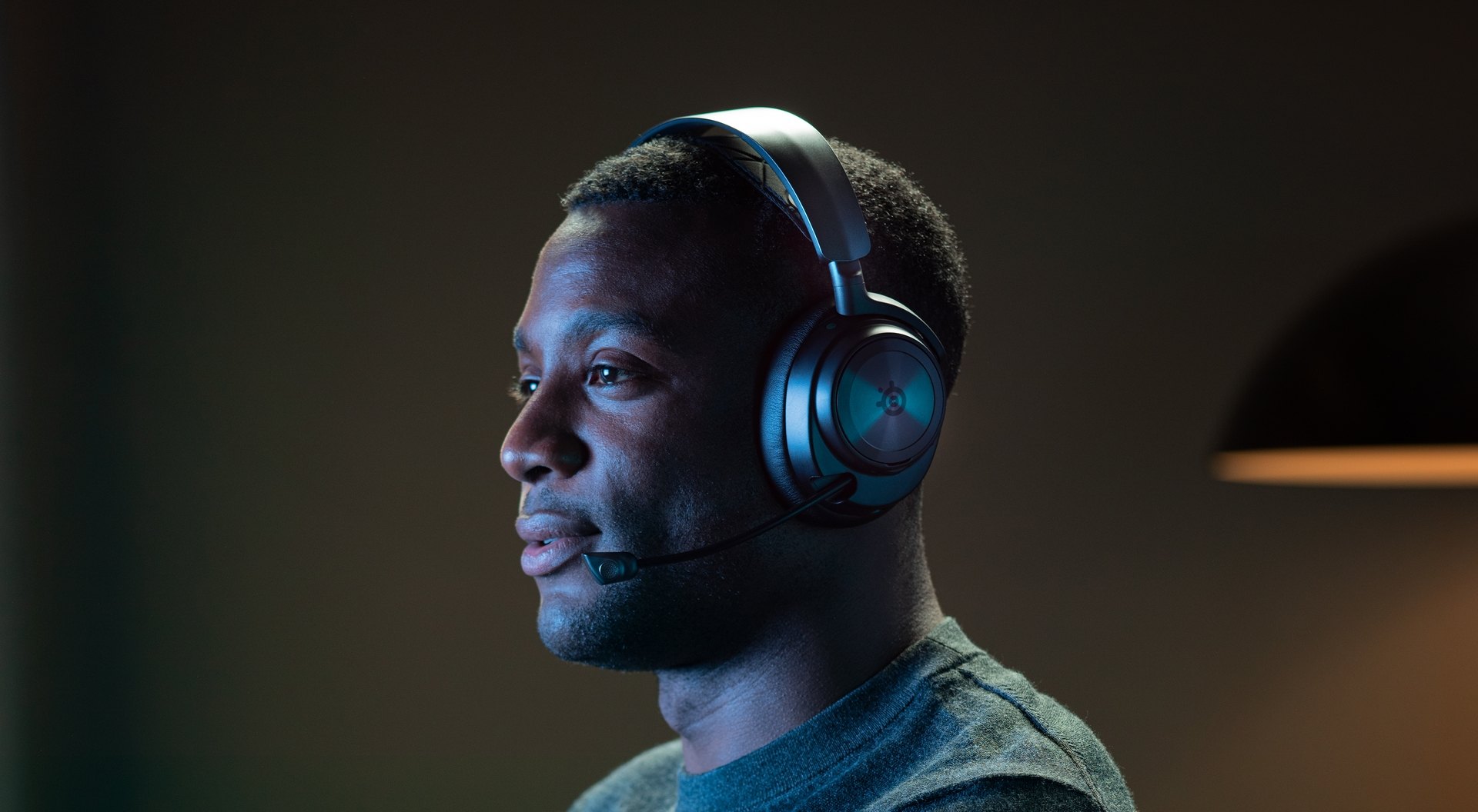 SteelSeries Arctis Nova Pro Wireless being used by a gamer