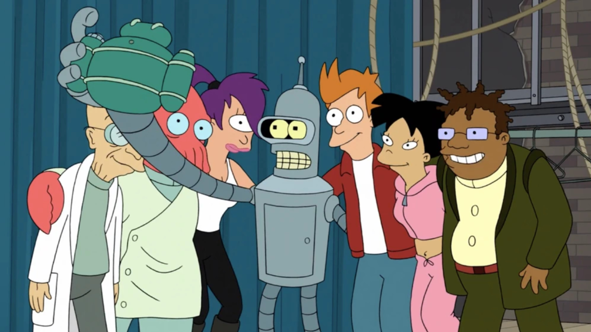 The Planet Express team selfie from Futurama season 11