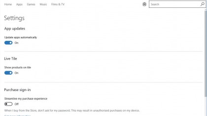 8. Account options