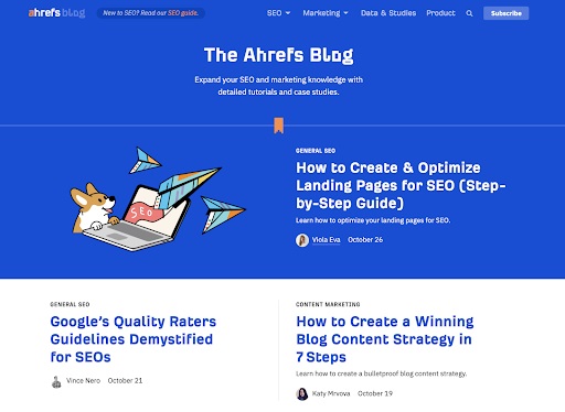 Ahrefs B2B marketing blog