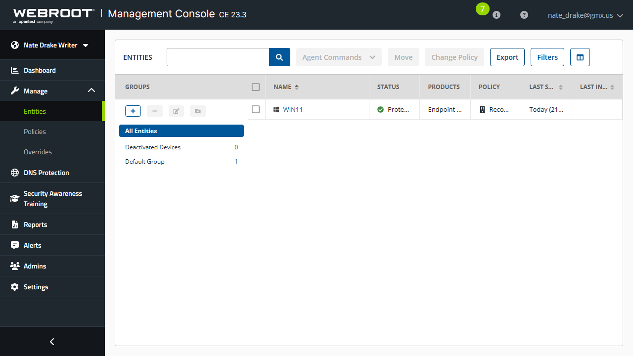 Webroot Business Endpoint Protection features