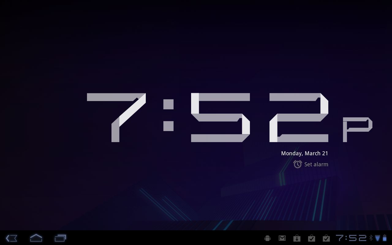 android 3.0 clock