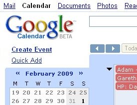 GCalendar - offline