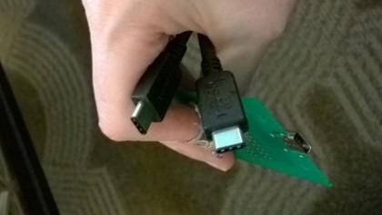 A prototype USB type-C cable and port