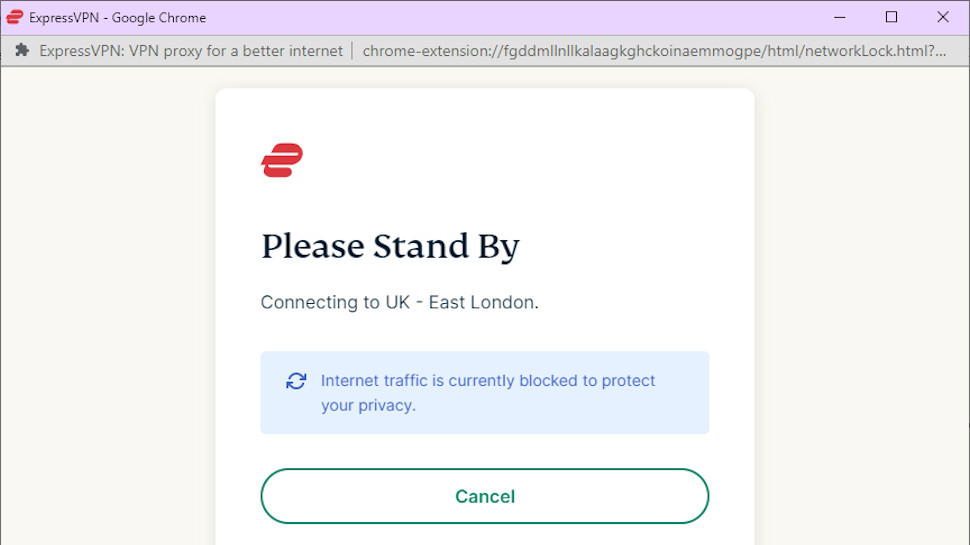 The ExpressVPN Windows kill switch correctly blocks outgoing traffic