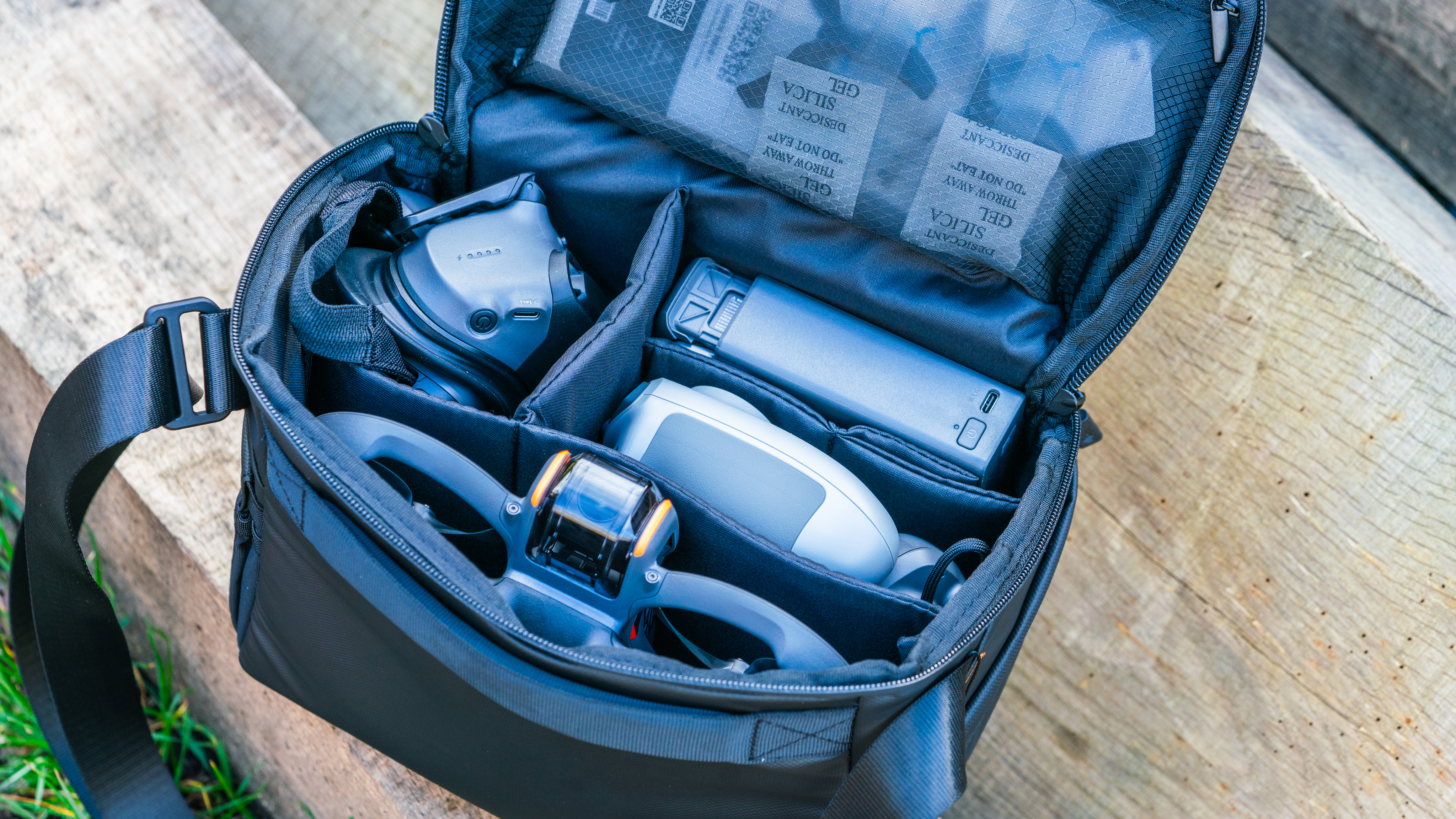 DJI Avata 2 FPV drone contents in case