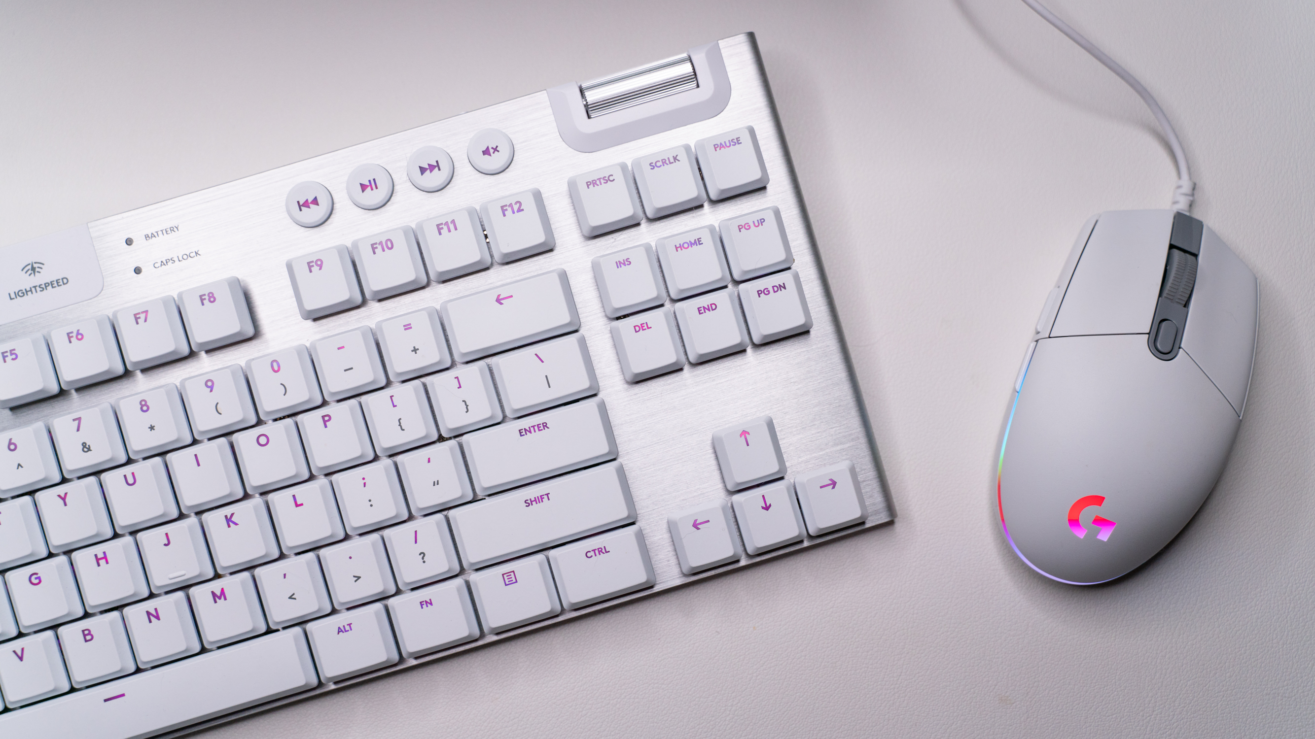 The Logitech G915 TKL Lightspeed with the G203 Lightsync mouse.